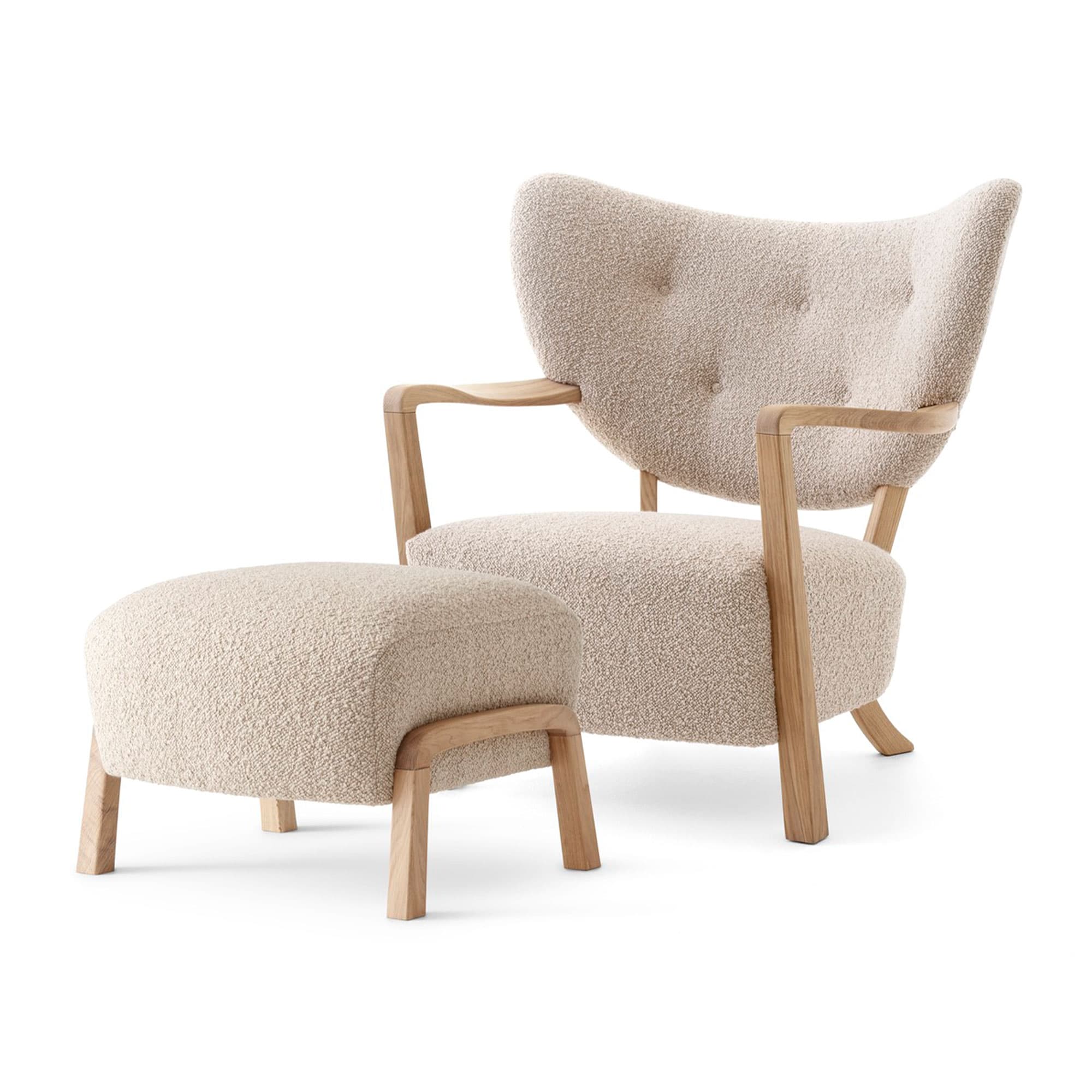 Wulff Lounge Chair ATD2 & Wulff Pouf ATD3