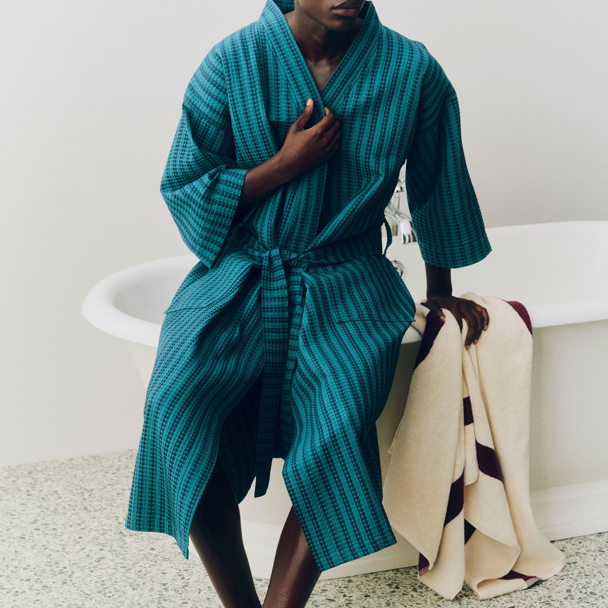 Waffle Bathrobe, One Size