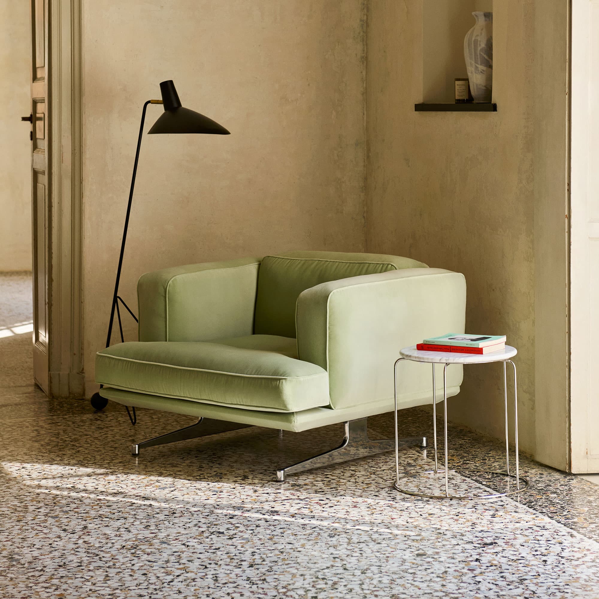 Top Wire Stool VP11 Marble Top